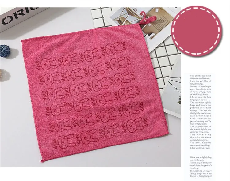

Soft Microfiber Absorbent kitchen Towels Child Hand dish cloth cleaning towel Non-stick oil towels kitchen tools