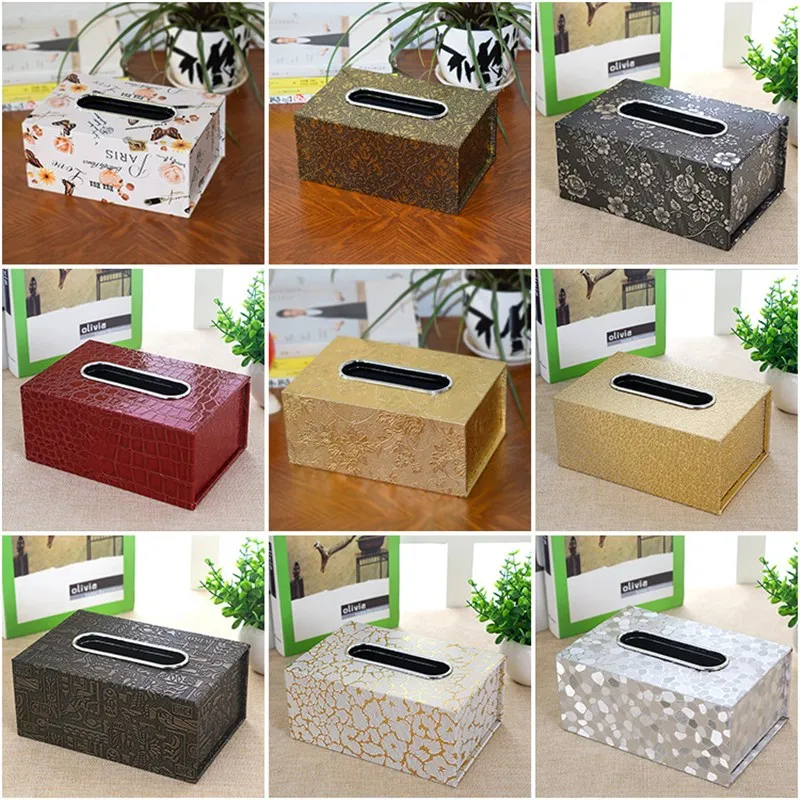 Популярная европейская кожаная коробка для салфеток 2020 среднего размера чехол