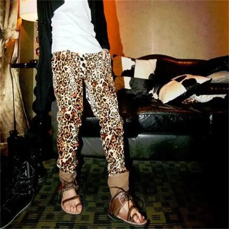 Мужские леопардовые брюки, повседневные штаны, сценическое снаряжение, большие размеры 28-42 от AliExpress RU&CIS NEW
