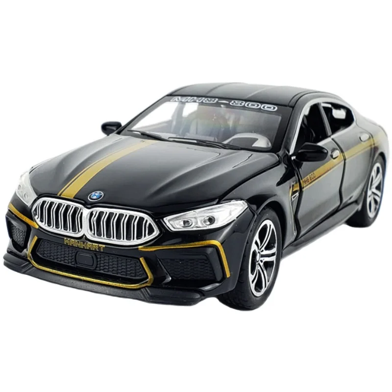 

New 1:32 BMW M8 Coupe Alloy Car Model Sound and Light Pull Back 6 Door Toy Car Simulation Metal Car Model Decoration Collection