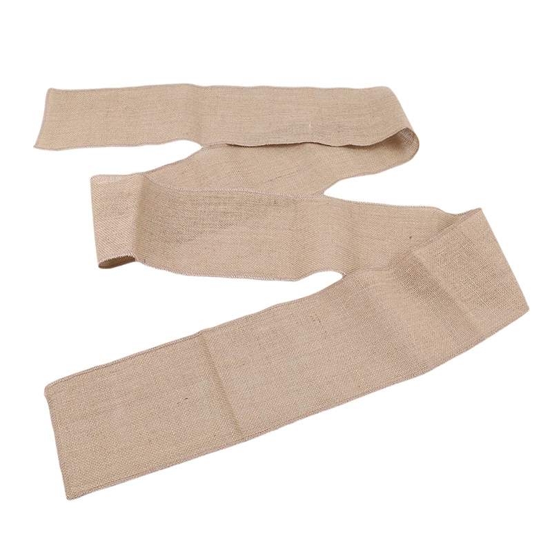 5 шт./упак. свадьба крышка стула створки из конопляной ткани с галстуком бабочкой