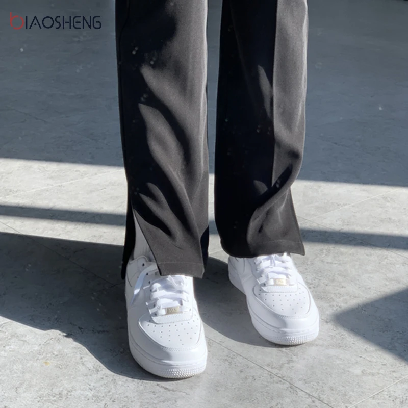 

Women Pants High Waist Suit Pants Fashion Loose Trousers Wide Leg Pants Female Full Length Casual Plus Size Flare Pants Capris