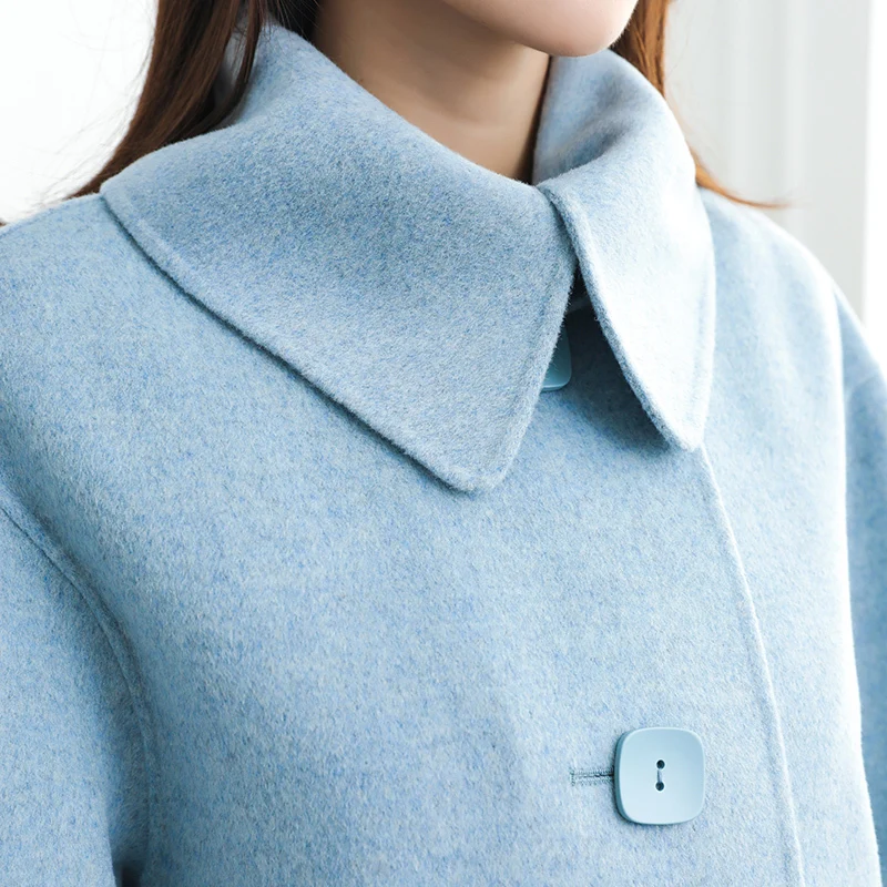 100% натуральное шерстяное пальто женская весенняя куртка Женская длинная