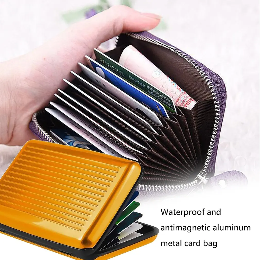 Водонепроницаемый алюминиевый сплав для мужчин и женщин Визитница Кредитная