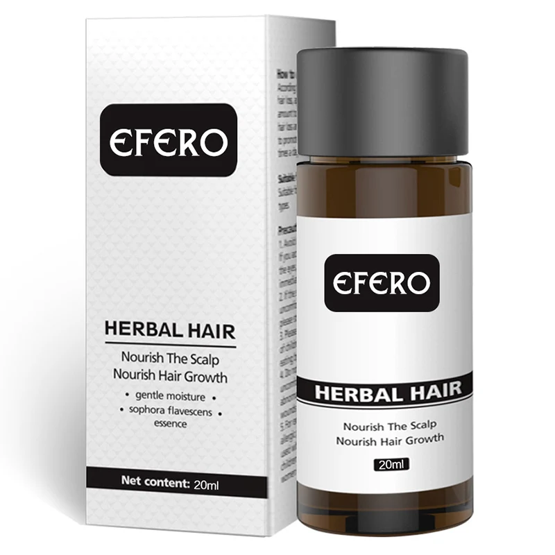 

EFERO Hair Growth Essence Hair Loss Serum Essential Oils Dense Hair Fast Hair Growth Grow Restoration Anti-Hair Loss Serum 20ml