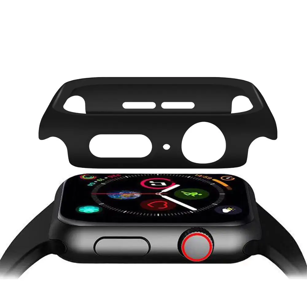 Чехол+ закаленное стекло для Apple Watch, 40 мм, 44 мм, серия 5, 4, защита для экрана, чехол-бампер для iwatch, серия 3, 2, 1, 38 мм, 42 мм