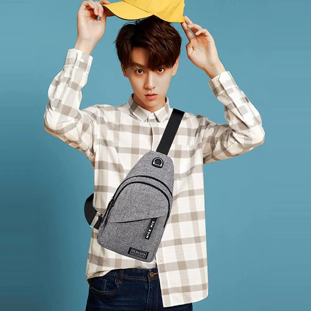 Мужские сумки через плечо Мужская нагрудная сумка с защитой от кражи школьная