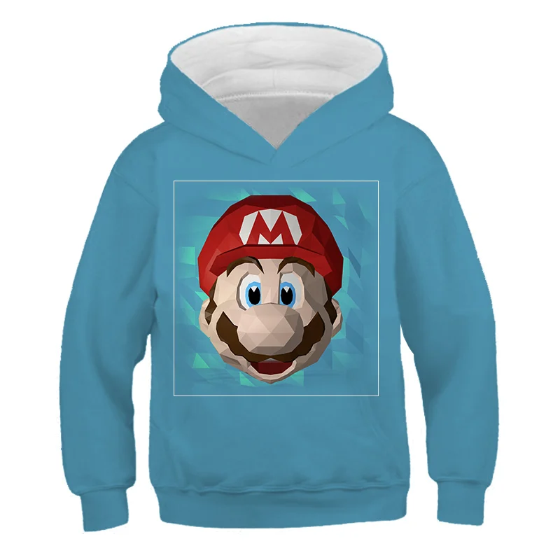 

Super Mario Happy 3D Hoodies Kids Hoody Children Sweatshirts Boys Pullovers Cartoon Games Super Mario Girls Hoodie Baby Coat