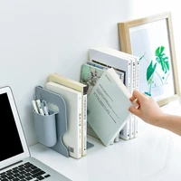 telescopic book stand with pen holder simple desktop folding storage and storage bookshelf office accessories