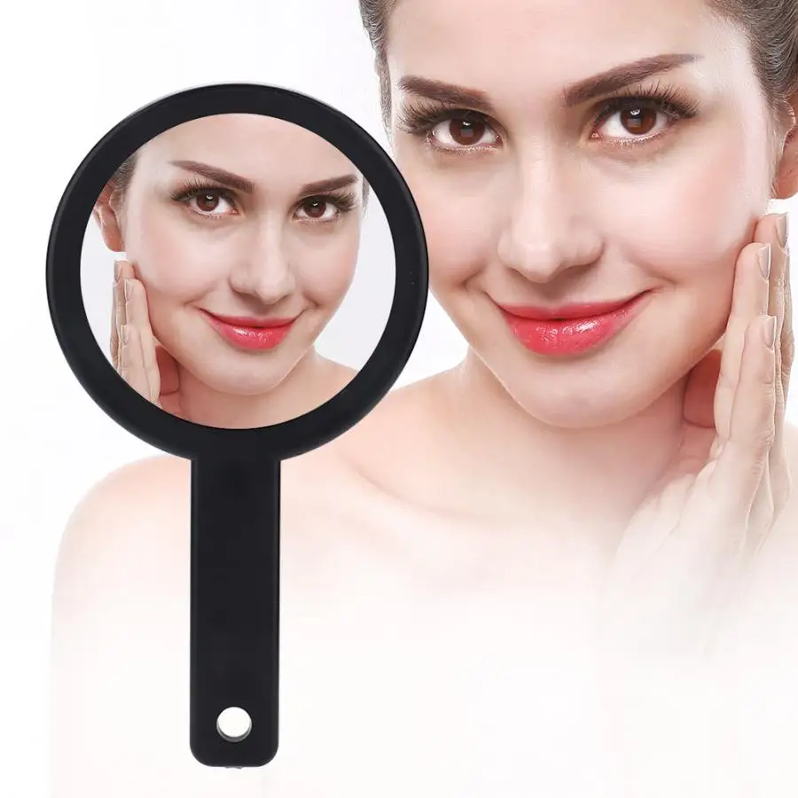 Мини Портативный Макияж ручной зеркало Карманный Круглый с одной стороны макияж