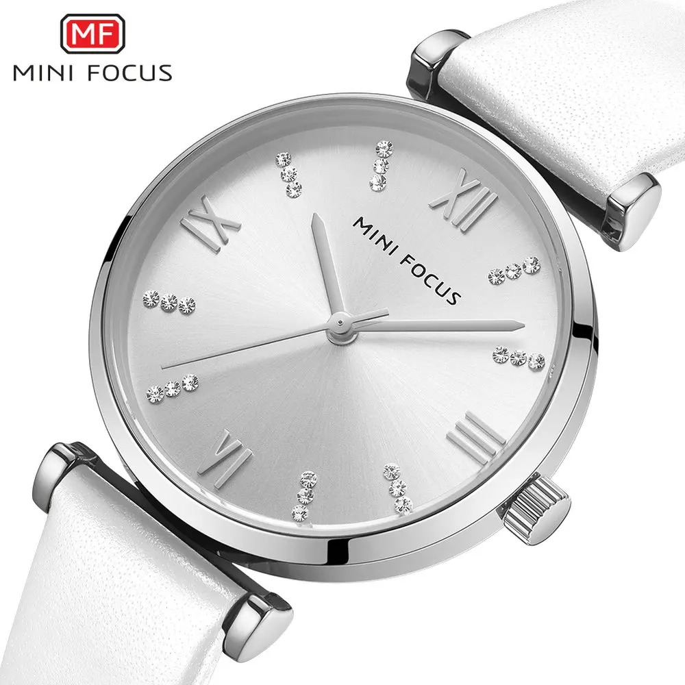 MINIFOCUS 2020 женские часы Топ бренд Роскошные простые кварцевые Relogio feminino белый