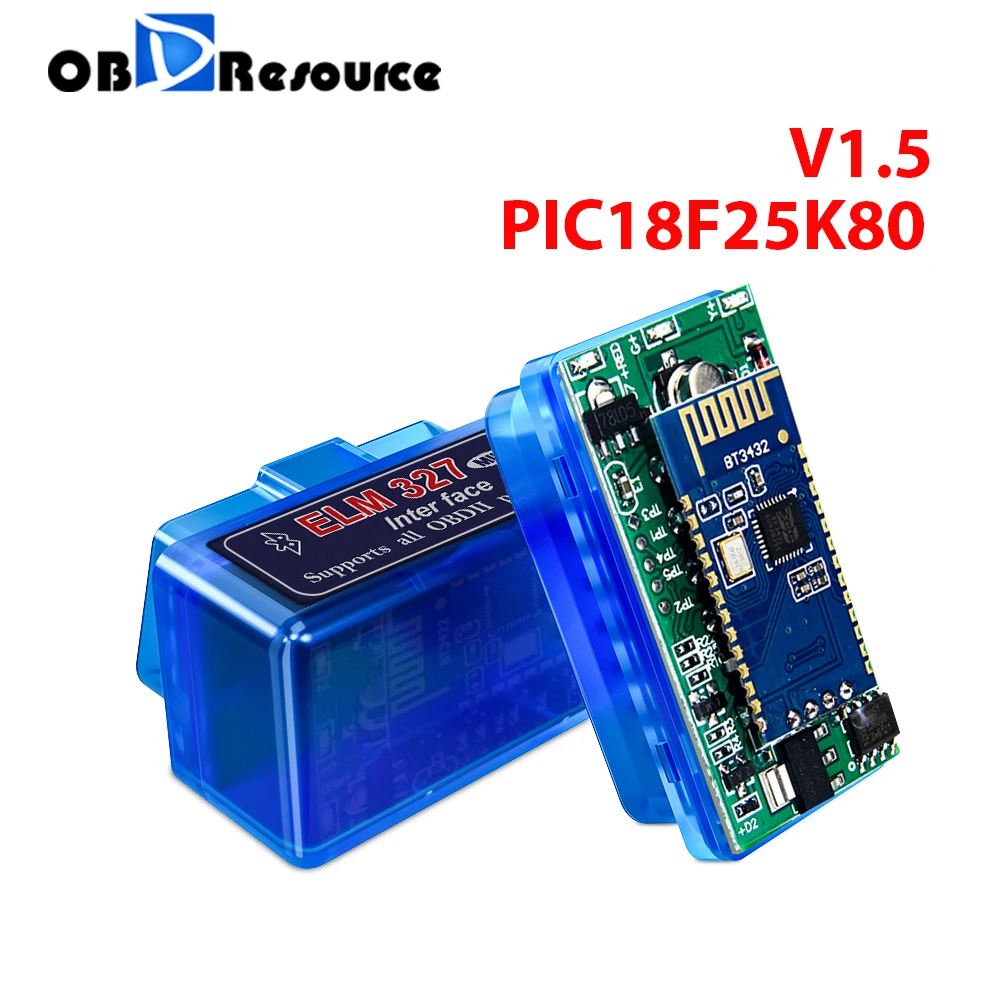 

PIC18F25K80 ELM327 V1.5 Bluetooth Adapter OBD2 Automotive OBDII Code Reader Scan Tool For Android Windows Car Diagnosis ELM 327