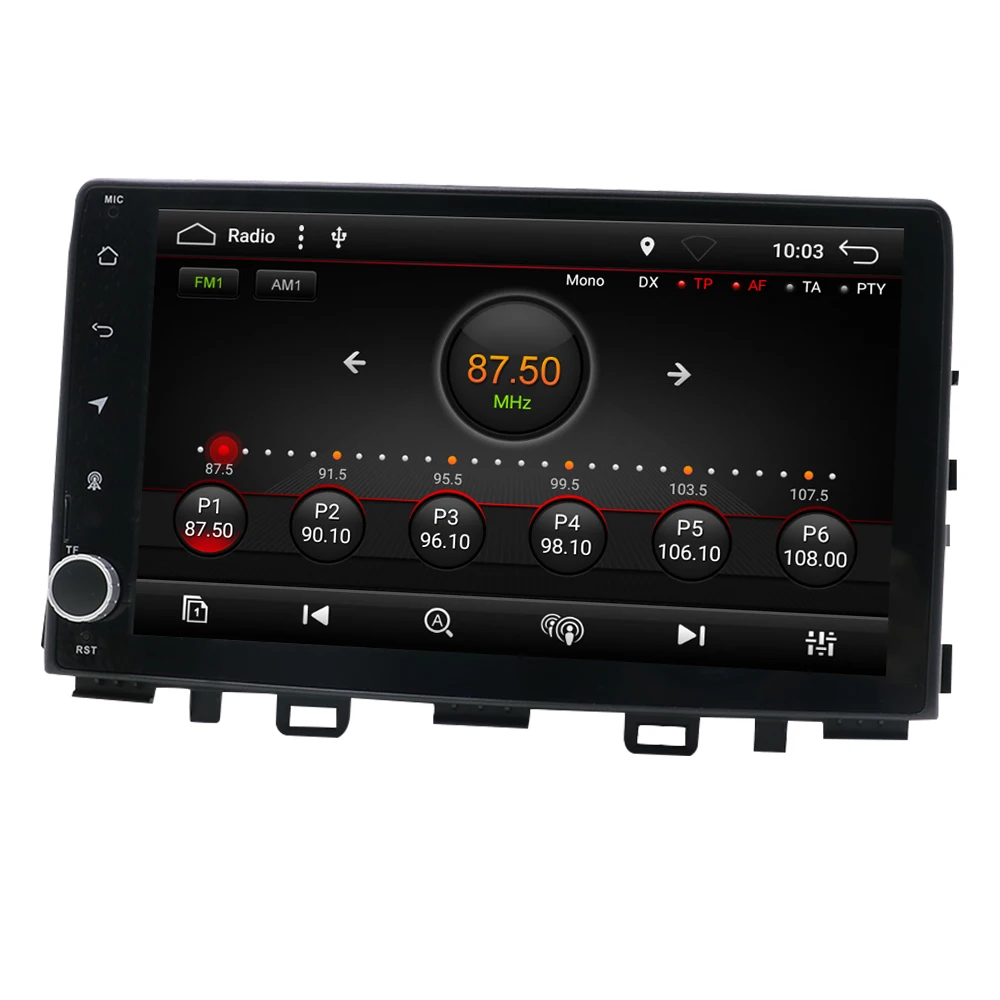 Eunavi 1 din android 10 автомобильное радио gps для KIA RIO 2017 2018 Мультимедиа стерео плеер