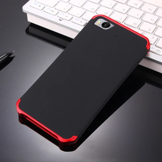 Black Red Side Антиосенняя металлическая рамка пластиковая задняя крышка для Xiaomi mi 5S mi 5S M5S алюминиевый сплав Мобильный Xiao mi 5S M 5S бампер чехол+ подарок - Цвет: Black Red Side