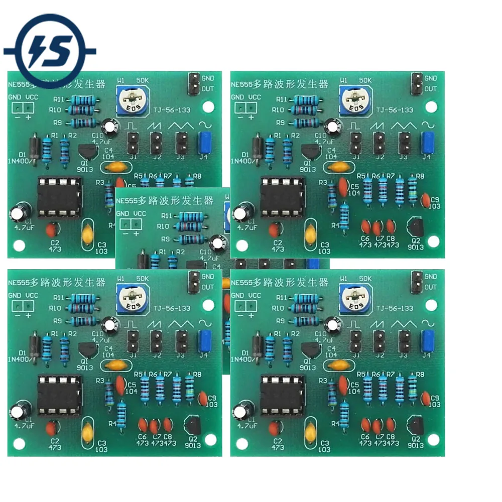 5 шт. DIY Наборы NE555 мульти канал сигнала генераторный набор Синусоидальная