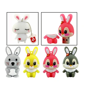 USB флэш-накопитель горячая Распродажа в виде милых животных, кролика, 4 ГБ 8 ГБ 16 ГБ, USB-флэш-накопитель, Внешняя память, ручка с кроликом-накопитель