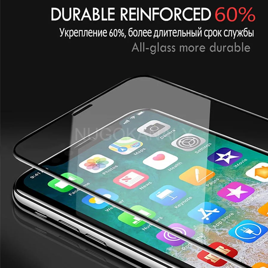 20D полное покрытие закаленное стекло для iPhone 11 Pro XS Max XR X 8 7 6 6s Plus защитная