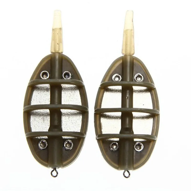 Method Feeder Carp Fishing Feeder For Fishing Combo Inline with Mould Carp Lead Sinker Free Lead Feeding Troughs Pesca 4pcs/set