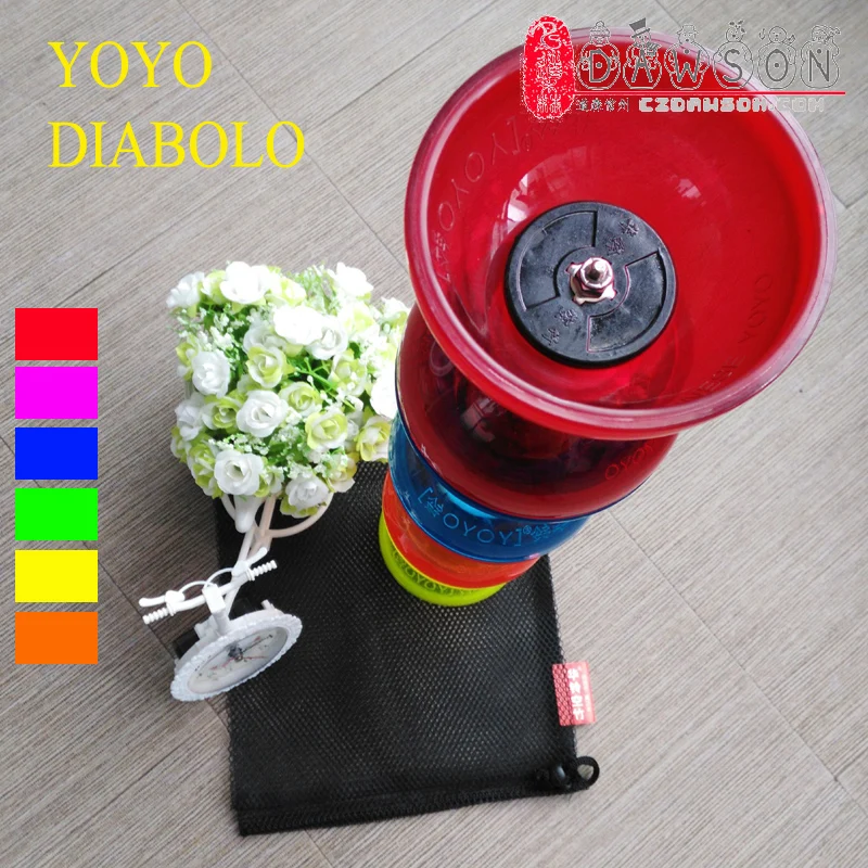 Один новый китайский набор подшипников YOYO 3 Diabolo из стекловолокна прозрачные