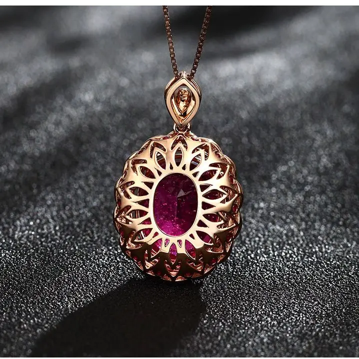 

QTT Charms Rose Gold Necklace Chains Luxury Large Egg Zircon Pendant Choker Neck for Wedding Bridal Elegant Accessories