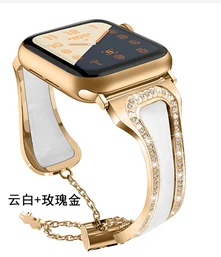 Браслет для часов apple watch из смолы 44 мм 42 мм браслет для часов iphone серия 4 3 iwatch ремешок 2 1 40 мм 38 мм браслет для мужчин и женщин - Цвет ремешка: Yunbai Gold