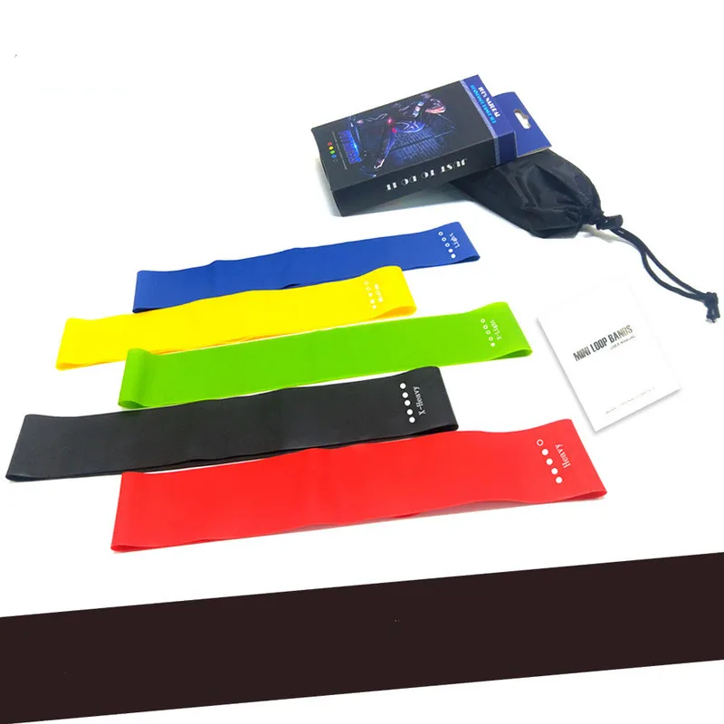 

new 5pcs Multifunctional yoga latex drag ring workout bands resistance band training elastic green long gym loop