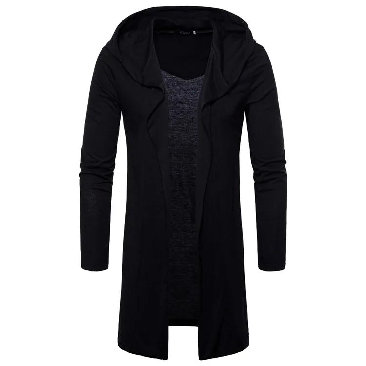 

Long in the men's casual hooded cardigan fleece