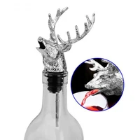 zinc alloy bottle stopper wine cork vacuum reusable plug sealer red pourer wine cap pouring party gifts