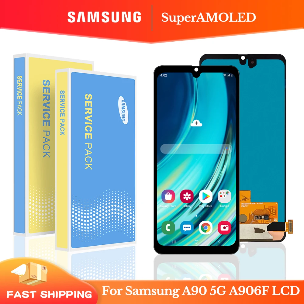 

100% Test Super AMOLED For SAMSUNG Galaxy A90 5G LCD Touch Screen Digitizer Assembly For Samsung A90 5G A908 A908N Display
