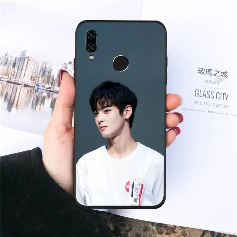 

Korean Cha Eun Woo star Phone Case For Huawei honor Mate P 10 20 30 40 Pro 10i 9 10 20 8 x Lite Luxury brand shell funda coque