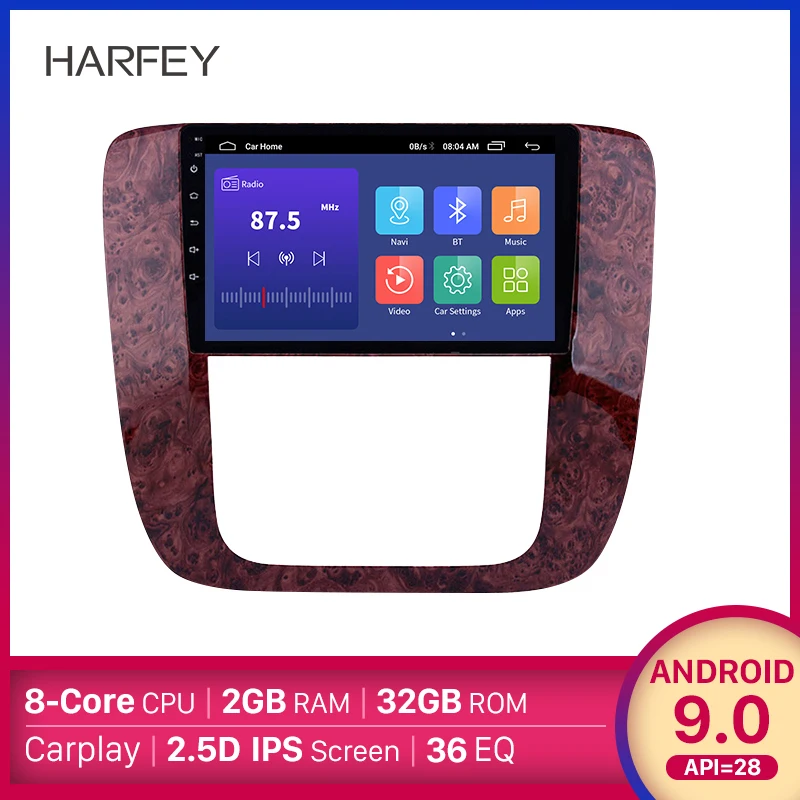 Автомобильный мультимедийный плеер Harfey на Android 9 0 дюймов HD для GMC Юкон/адиая Тахо