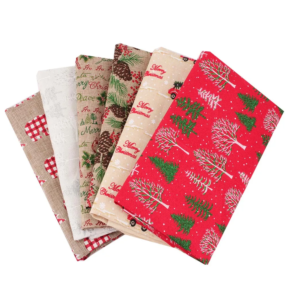 

Christmas Linens Fabric Scallion Powder Printed Cloth By The Yard For Handmade Clothes Sewing DIY Craft Patchwork Materials