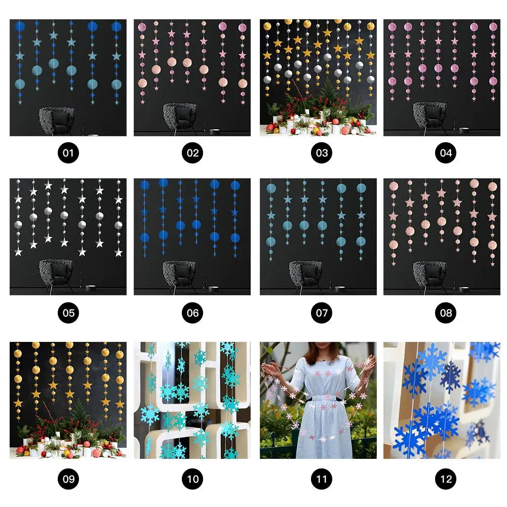 Мигающая гирлянда подвеска снежинка из бумаги украшение для рождественских