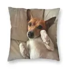 Наволочка для подушки с забавным Джеком расселлом терьером, 40x40 см