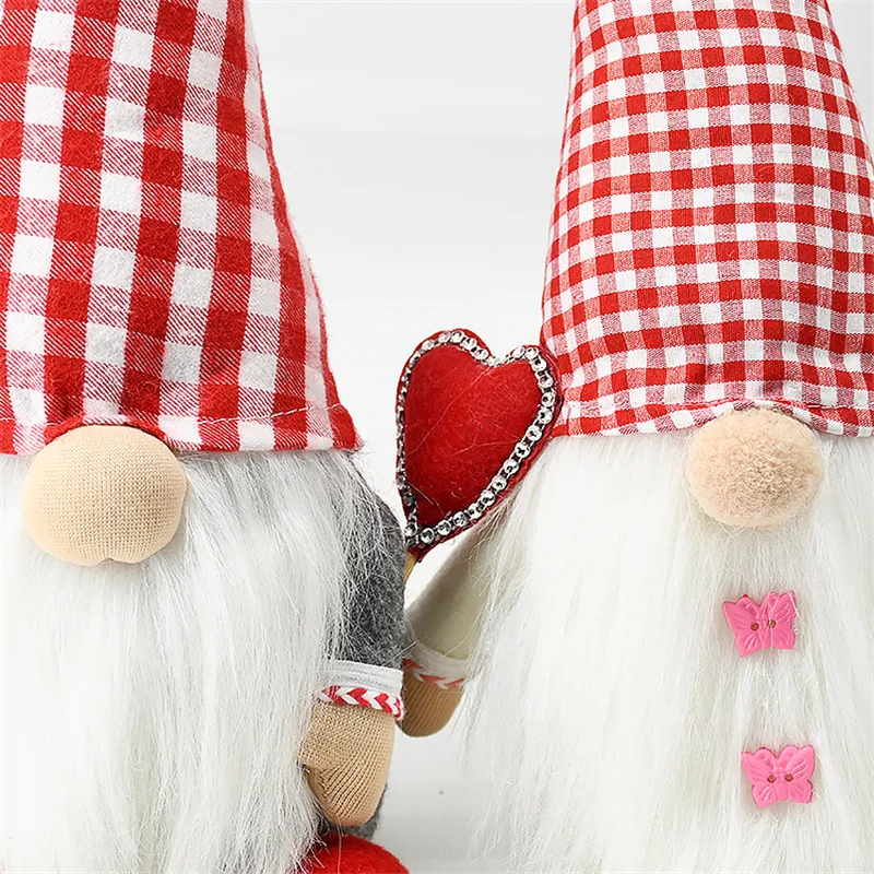 

2021 Happy Valentines Day Gift Set Fabric Home Decoration Valentines Day Gnome Gifts for Lover