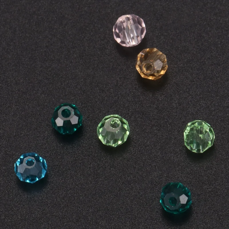 

200PCs Mixed Crystal Quartz Faceted Beads 4mm