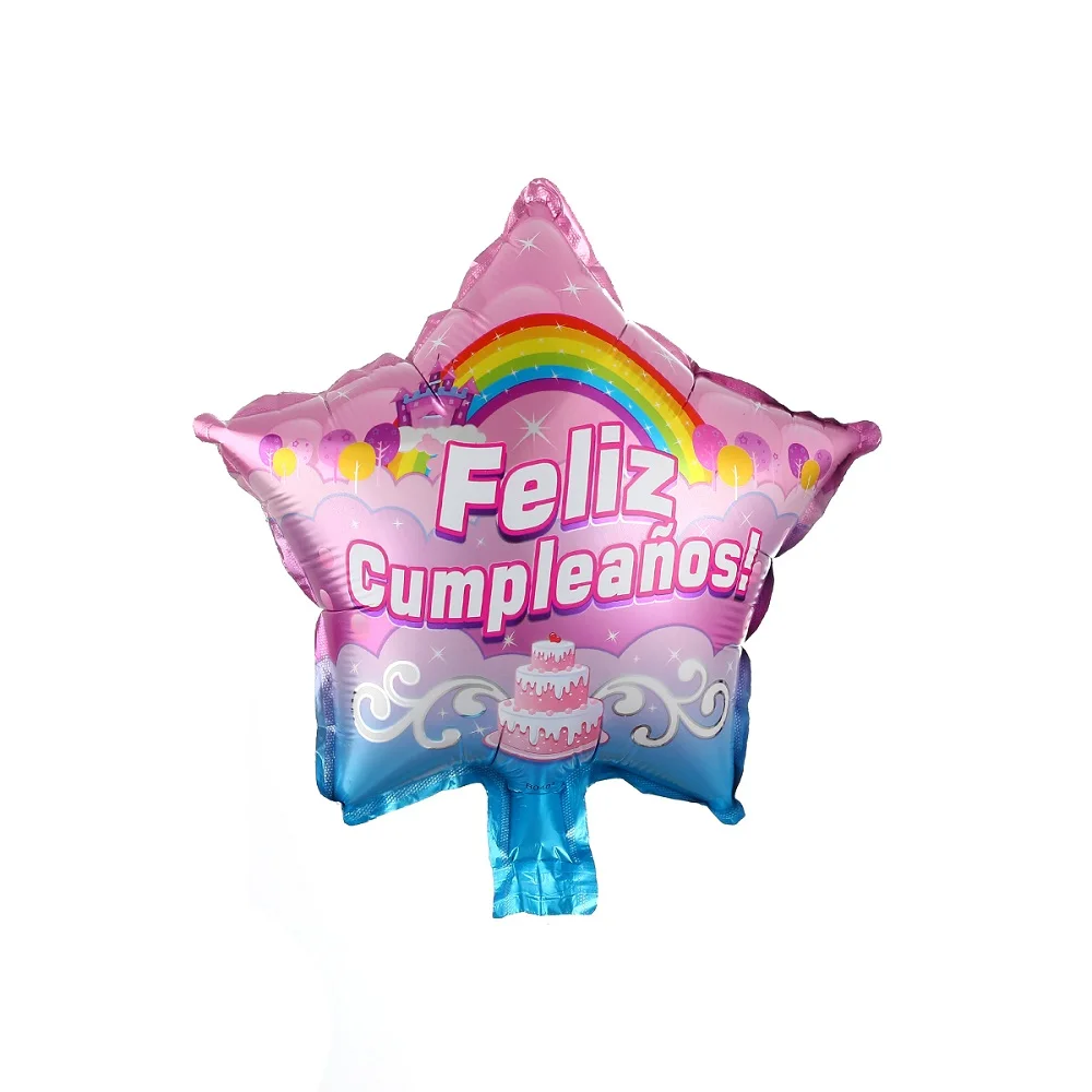 10 шт./лот дюймов Feliz Cumpleanos испанские воздушные шары на день рождения Круглый
