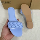 Сандалии женские, пляжные, без застежки, плоская подошва, сланцы, большие размеры 36-41, модель 2021 года, лето на плоской подошве, дизайнерские