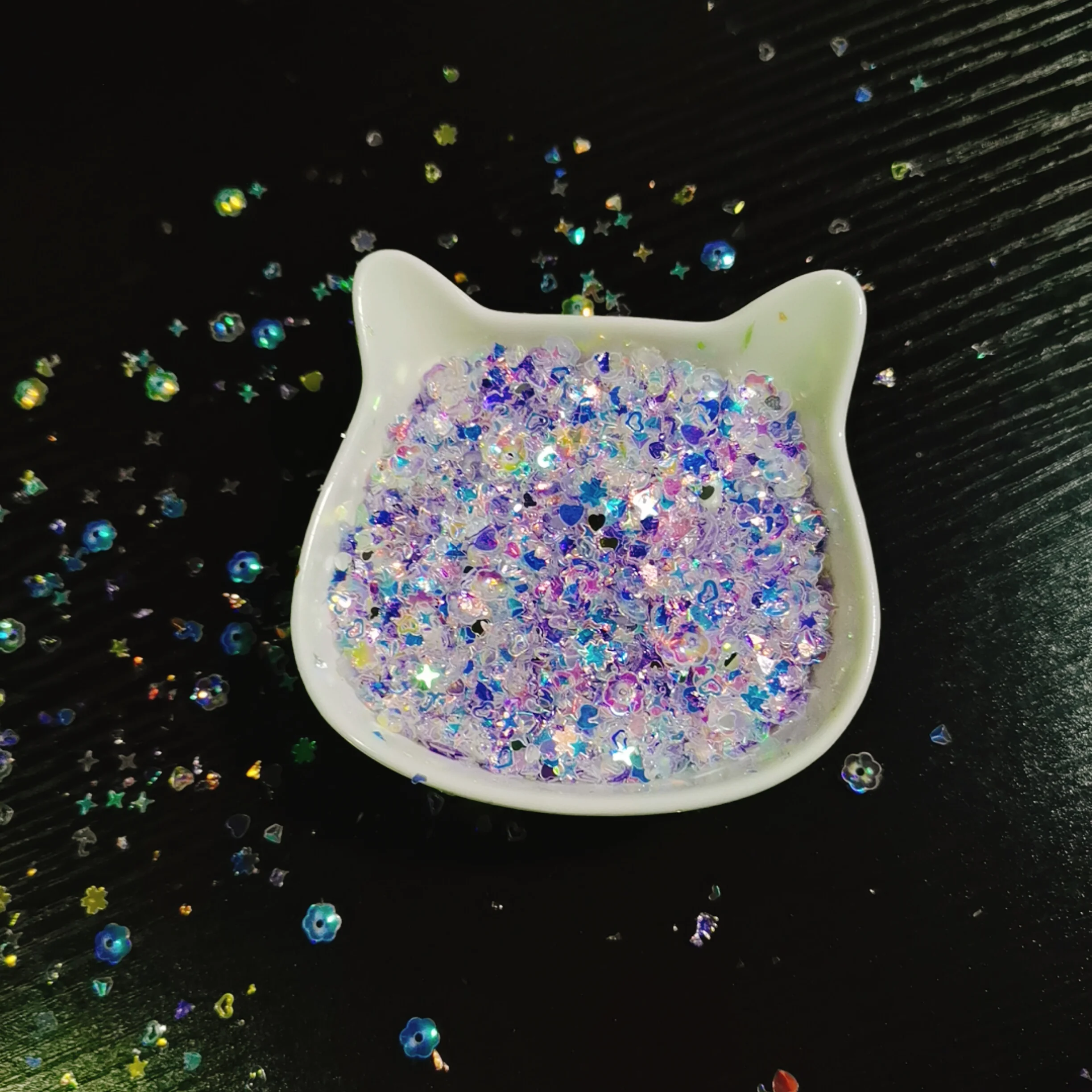 

30g/Opp Colorful BRIGHT Sequins RAINBOW For Shake Card Accessories New Stamps Scrapbook Decoration Embossing Cut Handmade 2021