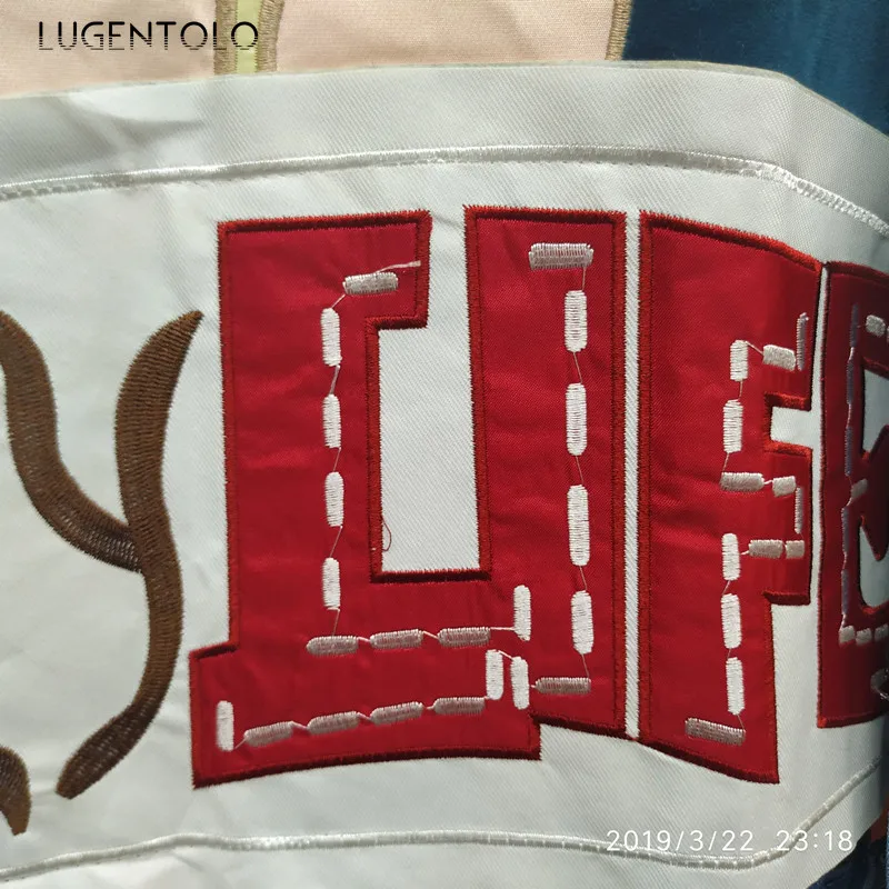 

Lugentolo Denim Jacket Women Harajuku Cartoon Korean Fashion Autumn New Turn-down Collar Single Breasted Full Sleeve Jackets