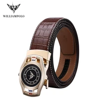 williampolo 2020 british style fashion crocodile pattern high quality leather luxury designer automatic belt men pl18394 96p