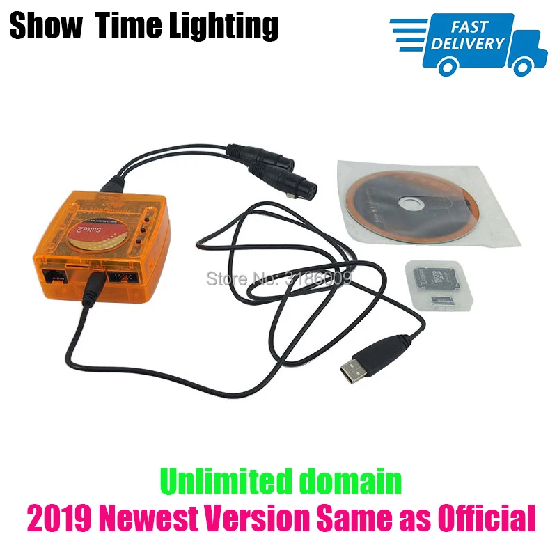 Быстрая доставка мини dmx консоль Sunlite Suite2 FC DMX USD контроллер pro для DJ Party LED Освещение