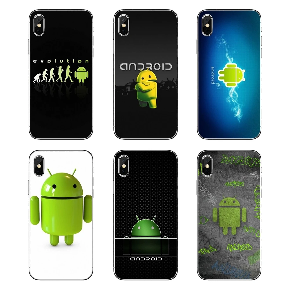 Зеленый Android Робот логотип мягкие прозрачные чехлы Чехлы для Xiaomi Redmi 4x S2 3S Note 3 4 5 6 6A