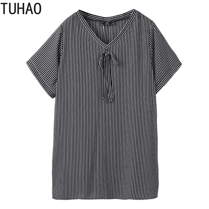 

TUHAO Big Size 10XL 9XL 8XL 7XL Summer Blouse Middle Age Women Casual Loose Shirts 4XL Oversized Mother Mom Blouses Tops WM12