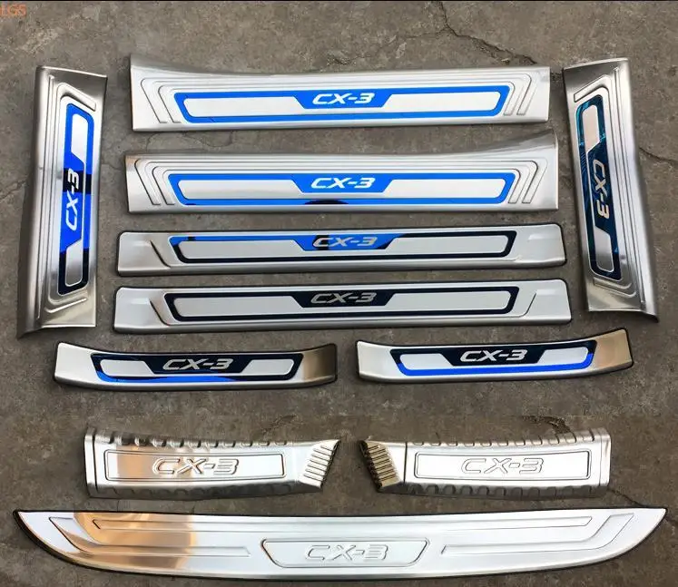 

For Mazda CX-3 2017-2019 stainless steel Threshold guard Trunk threshold guard Anti-scratch protection car accessories