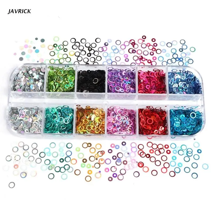 

Round Sequins Paillettes Set for Nail Art Manicure/Wedding Decoration Confetti