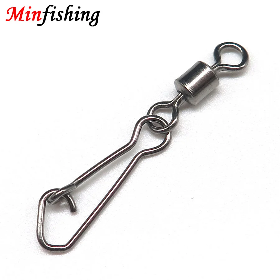 MINFISHING 25 шт./лот Качающиеся поворотные крючки для рыбалки MS+QL со специальным карабином безопасности, аксессуары для соединения приманок.