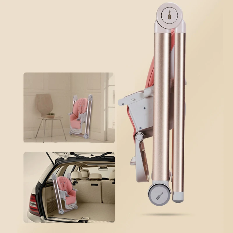 

Multi-function Aluminum Alloy Can Adjustable Baby Dining Chair Portable Kids Table Stool Learning Chair Infant Seat