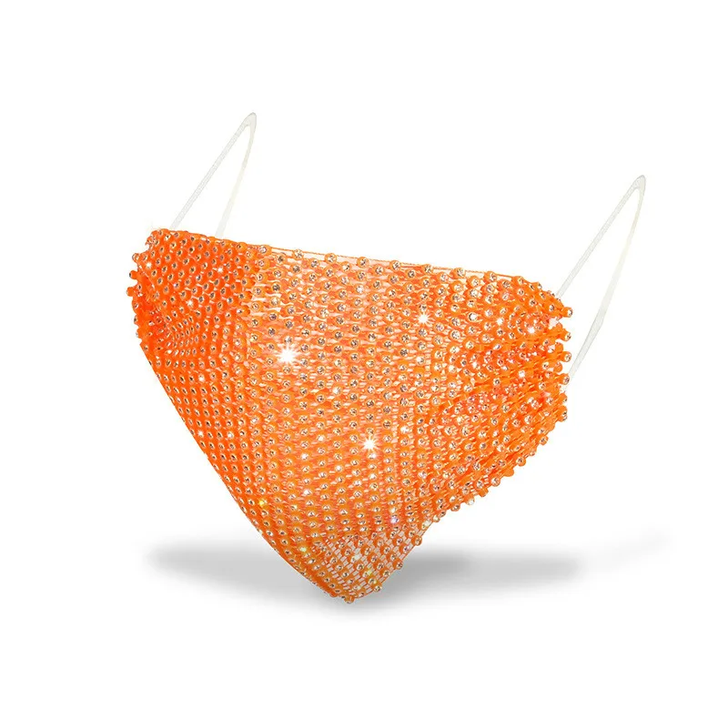 

Bling Sequined Mask Decoration Elastic Mask Jewelry For Women Fashion Rhinestone Unisex For Halloween Costume Cosplay Masks