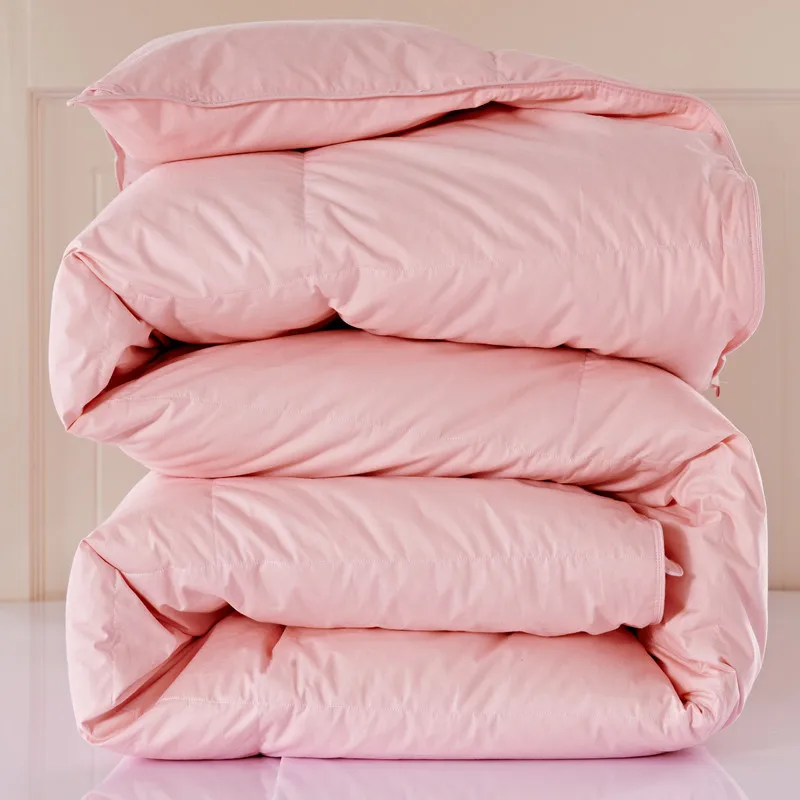 Роскошное зимнее одеяло из 100% белого утиного/гусиного пуха стеганое